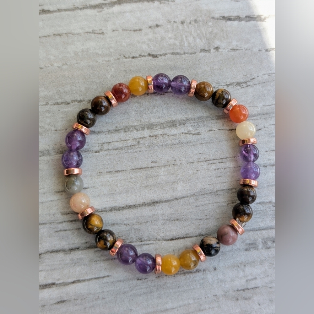 Multicolor Natural Stone Beaded Bracelet